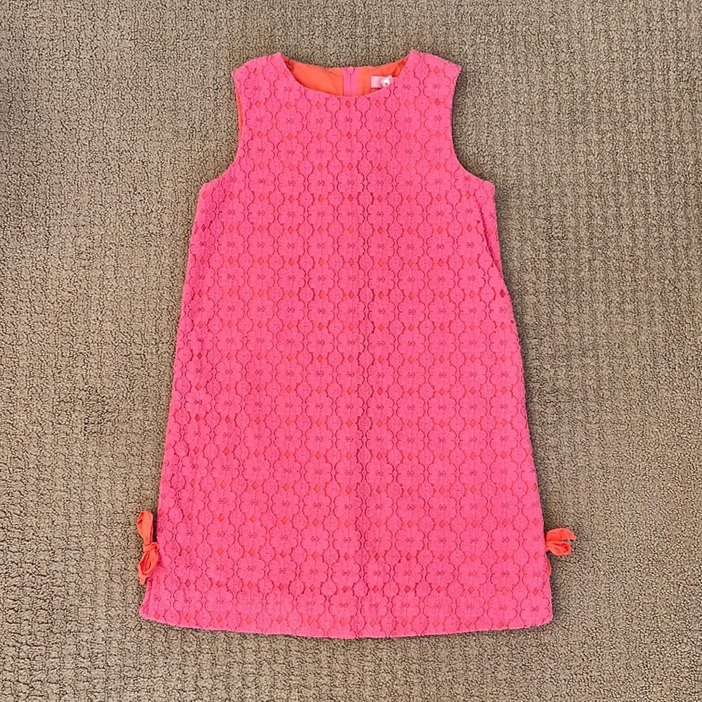 Lilly Pulitzer Kids Pink & Orange Lace Shift Dress